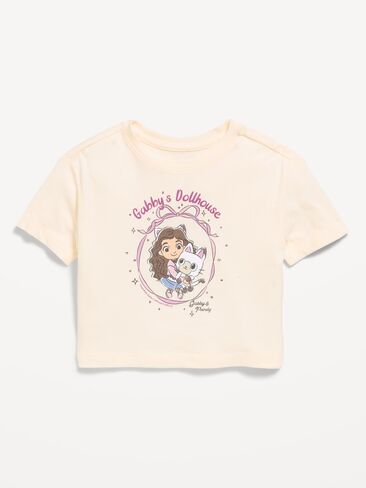 Old Navy Gabby's Dollhouse™ Boxy Graphic T-Shirt for Toddler Girls - Cream in Kuwait