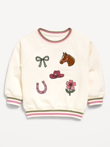 Old Navy Long-Sleeve Graphic Sweatshirt for Toddler Girls - Creme De La Creme in Kuwait