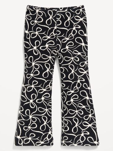 Old Navy Waffle Knit Flared Leggings for Toddler Girls - Black Bow in Saudi Arabia