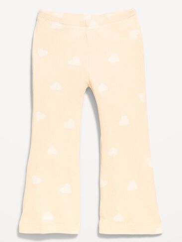 Old Navy Waffle Knit Flared Leggings for Toddler Girls - Cream Heart in Saudi Arabia