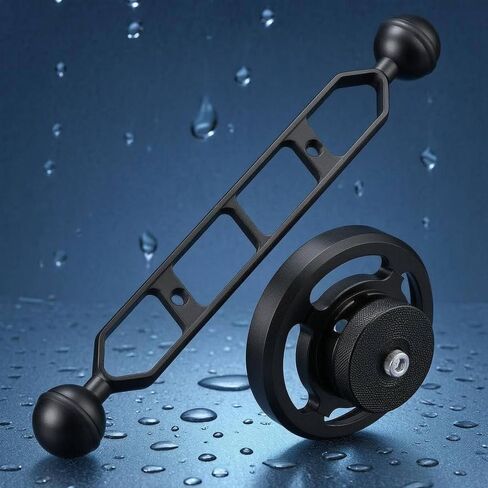 Lens Mount Adapter Camera Mount Holder Base Bracket with Threaded Connection and Slotted Cutouts Aluminum Alloy Construction for Underwater Rigs, M67 Mount-arm in Saudi Arabia