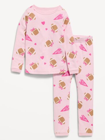 Old Navy Printed Snug-Fit Pajama Set for Toddler & Baby - Football in Kuwait
