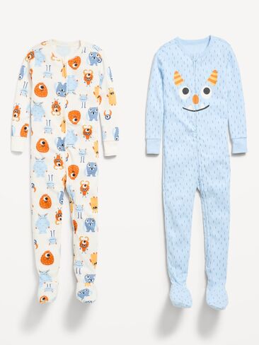 Old Navy Snug-Fit 2-Way-Zip Pajama One-Piece 2-Pack for Toddler & Baby - Monster in Saudi Arabia