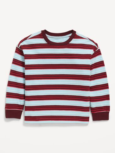 Old Navy Oversized Long-Sleeve Striped T-Shirt for Toddler Boys - Reddy Or Not in Kuwait