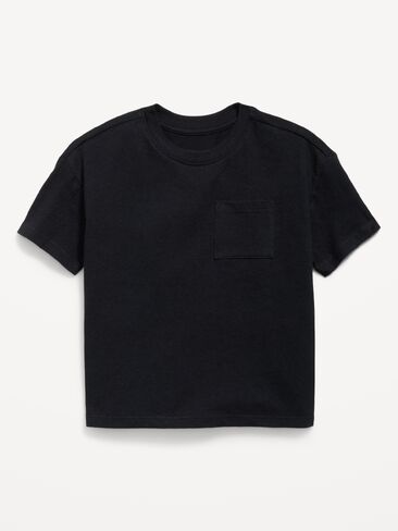 Old Navy Oversized Short-Sleeve Pocket T-Shirt for Toddler Boys - Black Jack in Kuwait