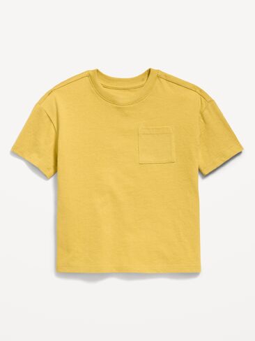 Old Navy Oversized Short-Sleeve Pocket T-Shirt for Toddler Boys - Corn Husk in Kuwait
