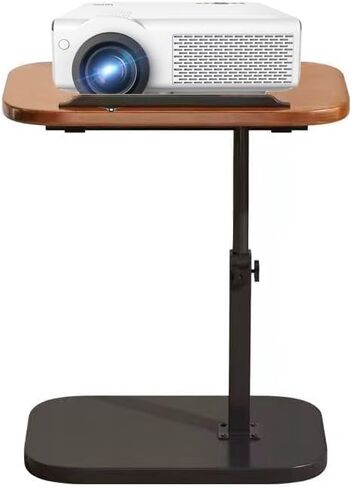 Multiful Sofa Side Floor Stand,Mini Projector Stand Table, Wooden Tray Table,Portable Laptop Holder,Height Adjustable Snack Tray Stand for Living Room Couch Bed Side (Black) in Kuwait