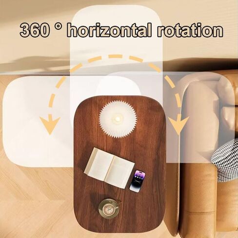 Multiful Sofa Side Floor Stand,Mini Projector Stand Table, Wooden Tray Table,Portable Laptop Holder,Height Adjustable Snack Tray Stand for Living Room Couch Bed Side (Black) in Kuwait