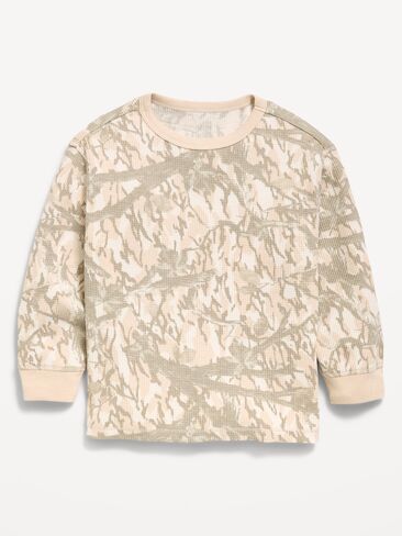 Old Navy Long-Sleeve Waffle Knit T-Shirt for Toddler Boys - Camo in Kuwait