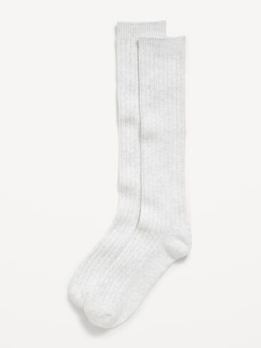 Old Navy Knee-High Boot Socks for Women - Light Heather Gray in Kuwait
