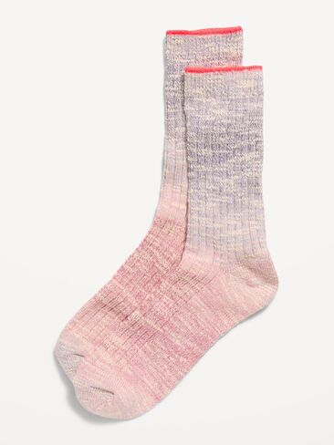 Old Navy Slouchy Textured Crew Socks for Women - Warm Space Dye in Kuwait