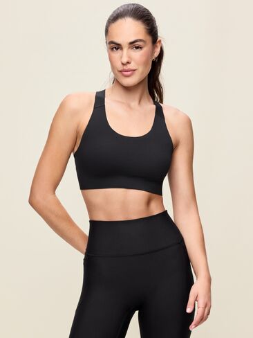 Old Navy PowerSoft Molded Cup Racerback Bra - Black Jack in Kuwait