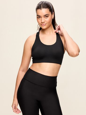Old Navy PowerSoft Molded Cup Racerback Bra - Black Jack in Kuwait