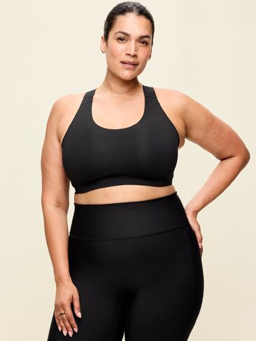 Old Navy PowerSoft Molded Cup Racerback Bra - Black Jack in Kuwait