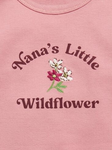Old Navy Long-Sleeve Graphic Bodysuit for Baby - Pink Paradigm in Kuwait