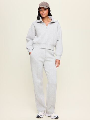Old Navy High-Waisted Bounce Fleece Trouser Sweatpants - Heather Gray in Kuwait