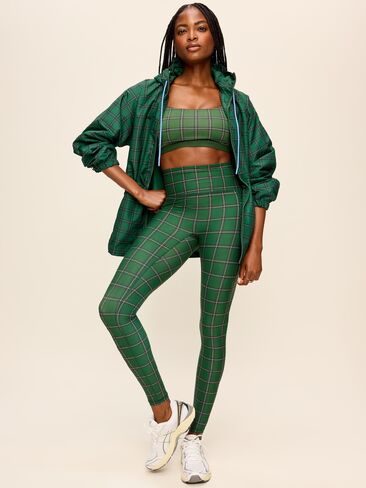 Old Navy Extra-High Waisted PowerSoft Boundless Full-Length Pocket Leggings - Green Plaid in Kuwait