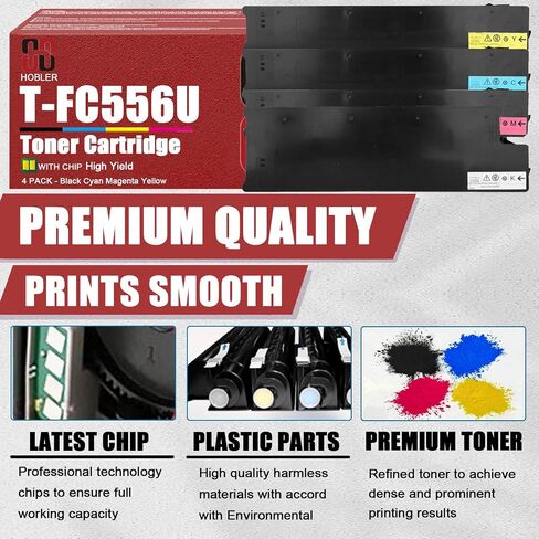 T-FC556U Toner Cartridges Compatible for Toshiba T-FC556U-K T-FC556U-C T-FC556U-M T-FC556U-Y Toner Cartridge Work for E-Studio 5506AC 6506AC 7506AC 6506ACT Copiers in Kuwait