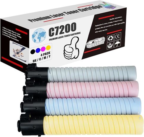 C7200 High Yield Replacement Toner Cartridge (with Chip) Compatible for Ricoh Toner Cartridge Work for Ricoh Pro C7200 C7210 Printers Combo Pack in Kuwait