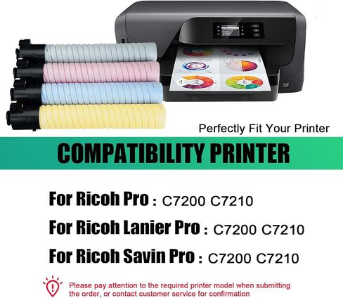 C7200 High Yield Replacement Toner Cartridge (with Chip) Compatible for Ricoh Toner Cartridge Work for Ricoh Pro C7200 C7210 Printers Combo Pack in Kuwait