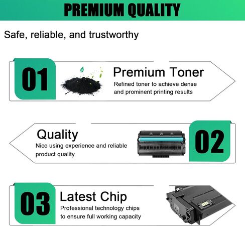 Compatible for Ricoh SP377DNWX High Yield Replacement Toner Cartridge (with Chip) Toner Cartridges Work for Ricoh SP377DNWX SP377SFNWX SP377SNWX Printers in Kuwait