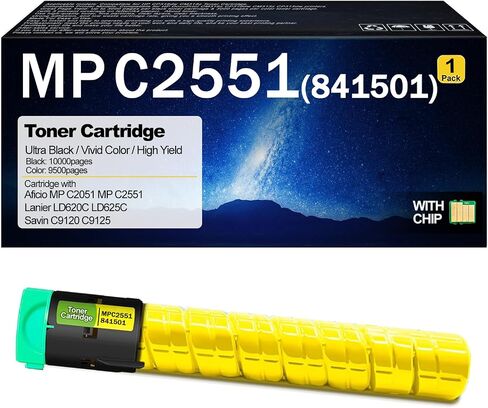 MP C2551 Toner Cartridge Compatible for Ricoh 841586 841503 841502 841501 for Ricoh Aficio MP C2051 MP C2551 Lanier LD620C LD625C Savin C9120 C9125 Printers Combo Pack in Kuwait
