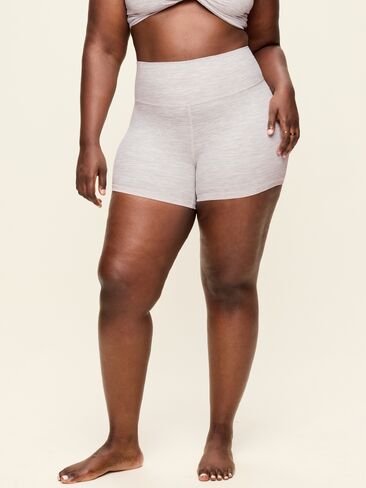 Old Navy High-Waisted StudioSmooth Biker Shorts -- 4-inch inseam - Heather Grey in Kuwait