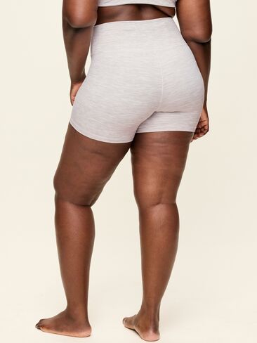 Old Navy High-Waisted StudioSmooth Biker Shorts -- 4-inch inseam - Heather Grey in Kuwait