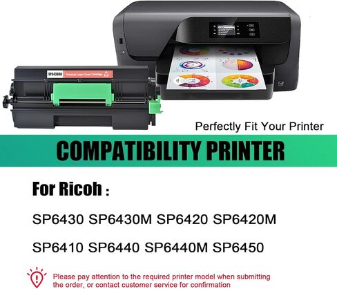 Replacement High Yield Toner Cartridge (with Chip) Compatible for Ricoh SP6430DN Toner Cartridge,Work for Ricoh SP6430 SP6430M SP6420 SP6420M Printers in Kuwait