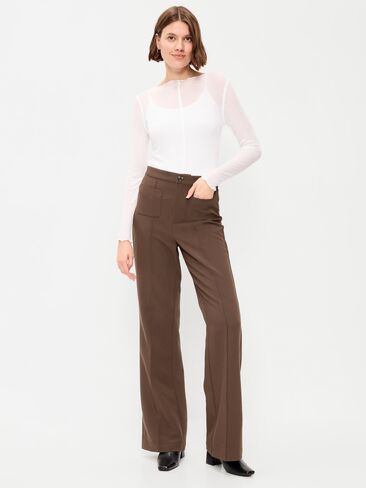 Old Navy High-Waisted Patch Pocket Flare Pants - Earthen in Kuwait