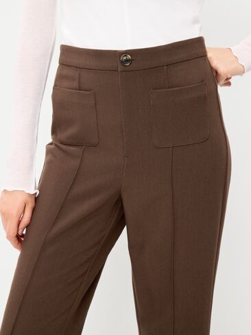 Old Navy High-Waisted Patch Pocket Flare Pants - Earthen in Kuwait