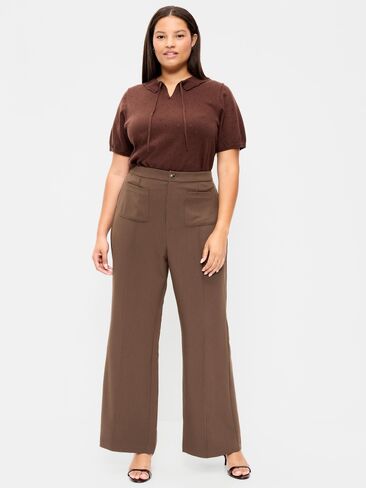 Old Navy High-Waisted Patch Pocket Flare Pants - Earthen in Kuwait