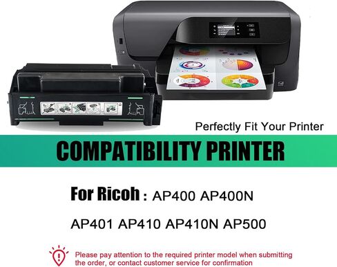 AP400 High Yield Replacement Toner Cartridge (with Chip) Compatible for Ricoh Toner Cartridge Work for Ricoh AP400 AP400N AP401 AP410 AP410N AP500 Printers in Kuwait