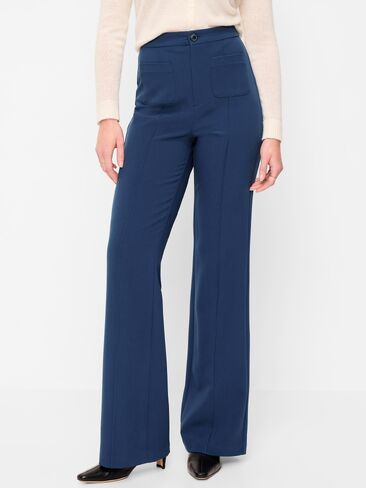 Old Navy High-Waisted Patch Pocket Flare Pants - Gothic Blue in Kuwait