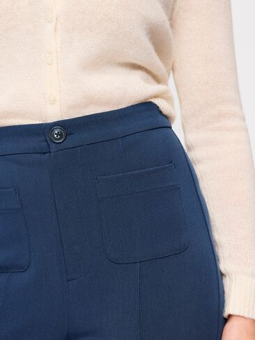 Old Navy High-Waisted Patch Pocket Flare Pants - Gothic Blue in Kuwait