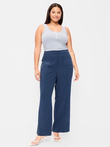 Old Navy High-Waisted Patch Pocket Flare Pants - Gothic Blue in Kuwait