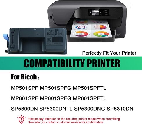MP601 High Yield Replacement Toner Cartridge (with Chip) Compatible for Ricoh Toner Cartridge Work for Ricoh MP501SPF MP501SPFG MP501SPFTL Printers in Kuwait