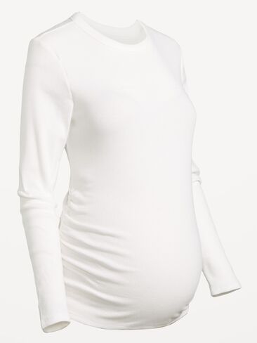 Old Navy Maternity Snug Long-Sleeve T-Shirt - White Lilies in Kuwait