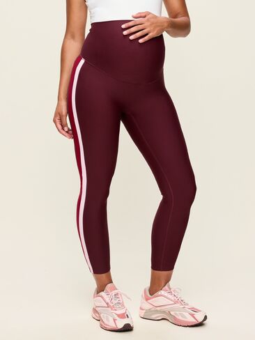 Old Navy Maternity Full-Panel PowerSoft Striped 7/8 Leggings - Grand Canyon in Kuwait