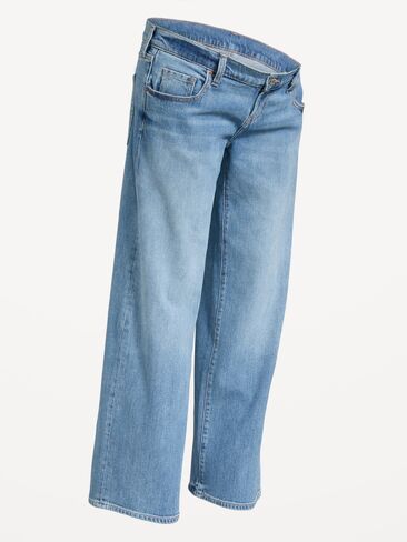 Old Navy Maternity Low-Rise OG Loose Jeans - Pressed Blue in Kuwait