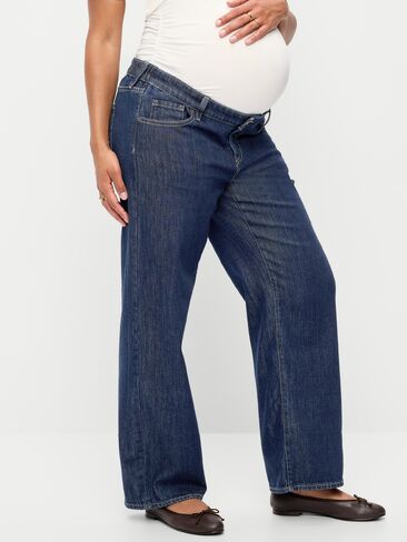 Old Navy Maternity Low-Rise OG Loose Jeans - Heritage Rinse in Kuwait