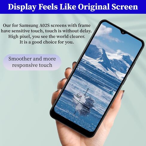 for Samsung A02S LCD Screen Replacement with Frame Ear Speaker in Kuwait