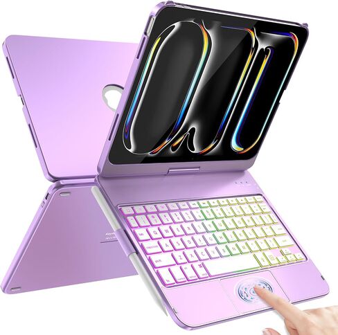 TaIYanG iPad Pro 11 inch case with Keyboard, Trackpad, 360° Rotatable in Kuwait