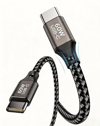 20FT USB C Cable 60W, Extra Long USB C to USB C Cable, Type C Charger Fast Charging Cord, Compatible with iPhone 17 16 15 Pro Max Plus, Samsung Galaxy, Pixel, iPad Pro/Air, MacBook Pro/Air in Kuwait