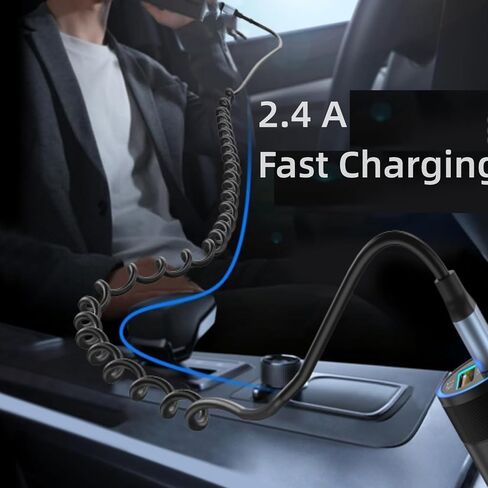 Coiled USB C Cable, 2Pack Retractable USB C Charger Cable Car Play iPhone 15 Car Charger Cord 3ft USB Type C Charger Cable Fast Charging Cord for Apple 17 16 15 Pro/Pro Max/Plus, iPad Pro 12.9/11 in Kuwait