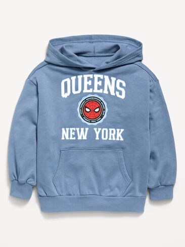 Old Navy Marvel™ Spider-Man Oversized Graphic Pullover Hoodie for Boys - Cowboy Blue in Kuwait