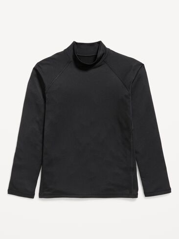Old Navy UltraBase Mock-Neck Performance T-Shirt for Boys - Black Jack in Kuwait