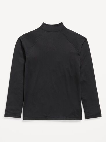 Old Navy UltraBase Mock-Neck Performance T-Shirt for Boys - Black Jack in Kuwait