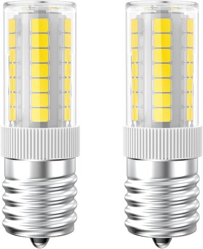 LED Microwave Light Bulbs Under Hood 40W Equivalent, E17 LED Bulb Dimmable for Range Hood, Refrigerator, 3W 360LM LED Appliance Light Bulb Over Stove, Natural White 4000K, 2-Pack in Kuwait