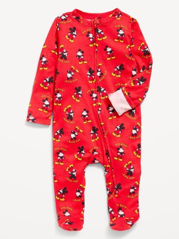 Old Navy Disney© 2-Way-Zip Sleep & Play Footed One-Piece for Baby - Mickey Mouse in Kuwait